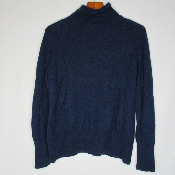 Neiman Marcus Blue 100% Cashmere Turtleneck Sweater Women's Plus 2X - Picture 7 of 8